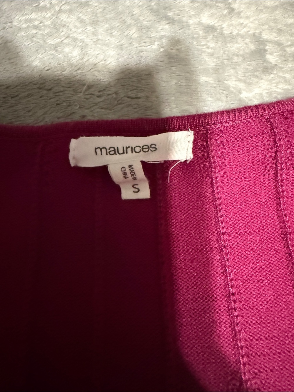 Maurices Raspberry Sweetheart Short Sleeve Ribbed Top - Picture 7 of 8